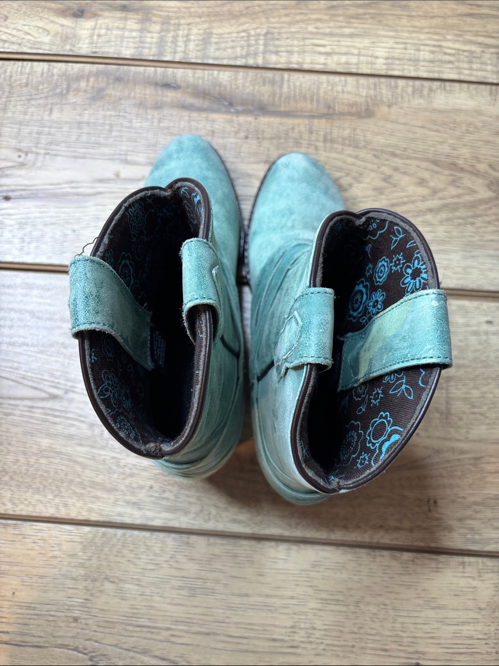 Women's Laredo Kyra Turquoise Round Toe Ankle Boots Size 8.5 - Picture 2 of 9